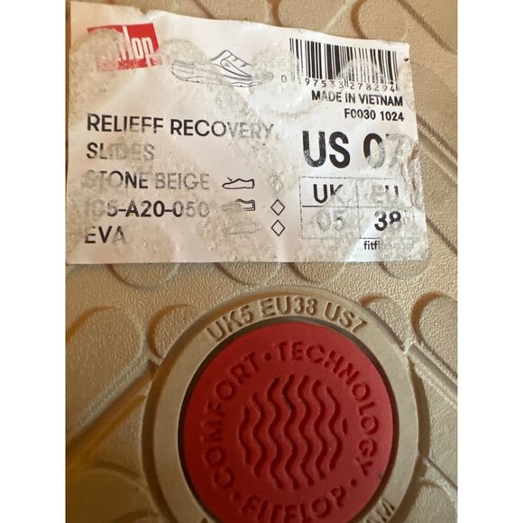 FitFlop Relief Recovery Slides Stone Beige US 7 UK 5 EU 38 - Picture 6 of 6